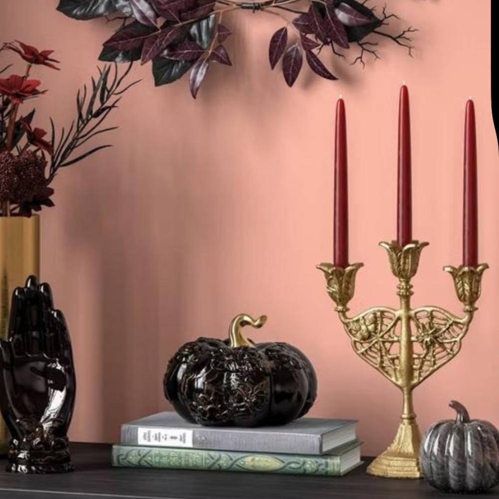 Threshold Halloween Gold Candle Holder - Picture 2 of 7